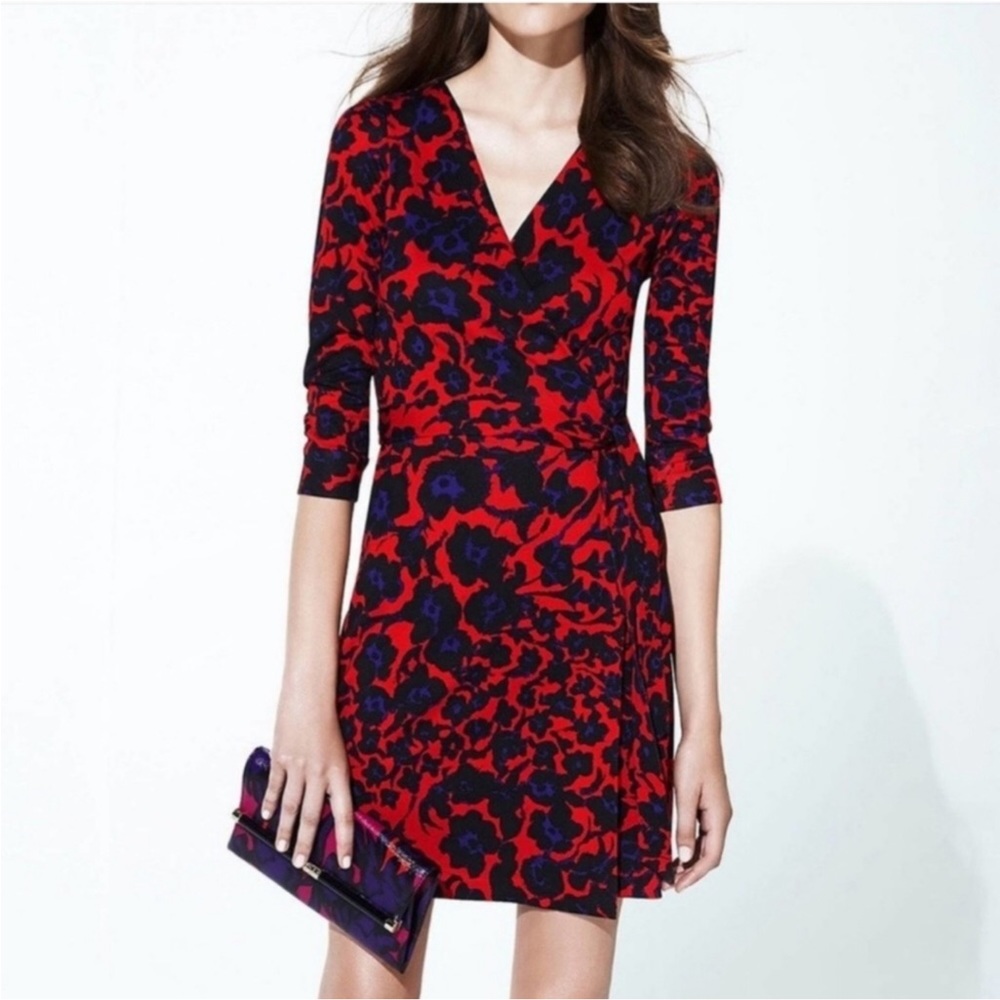 Dvf Wrap Dress - Julian Two Silk Jersey Wrap Dress - image 1